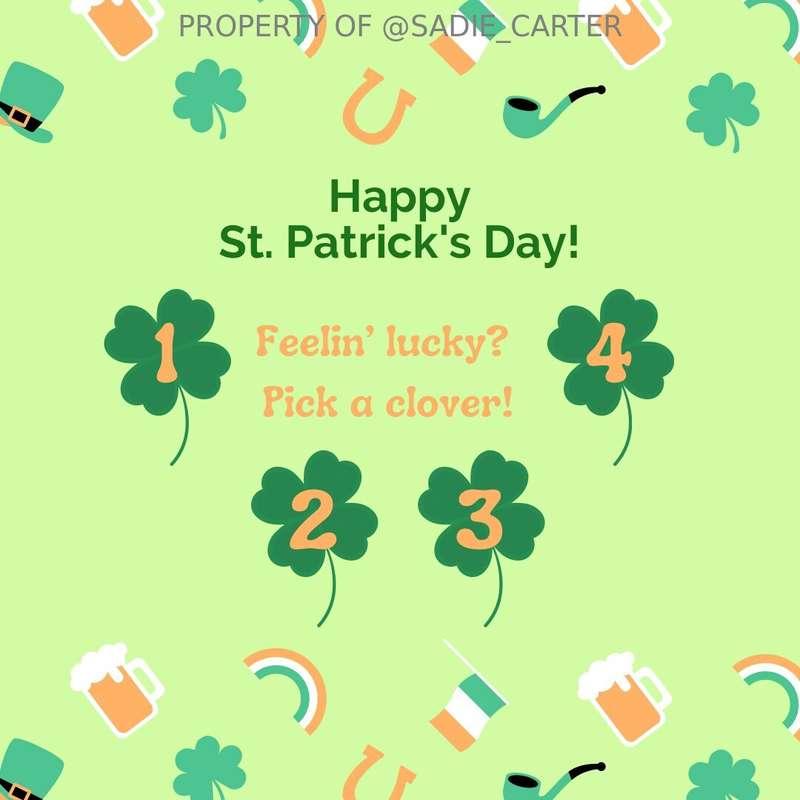 Feelin’ lucky? 🍀 Pick a clover! ☘️ One for $8 or two for $10..