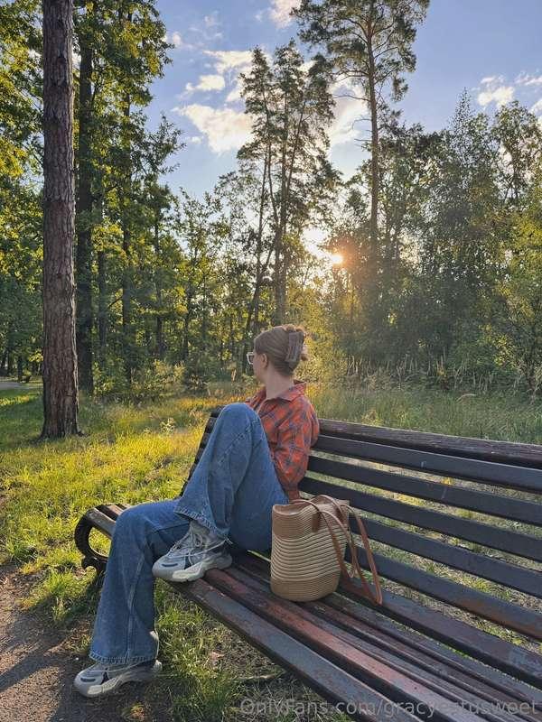 There’s something special about just sitting on a bench and ..