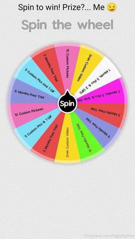 Play for your chance to win! The prize?.. Me of course 😉. 
$..