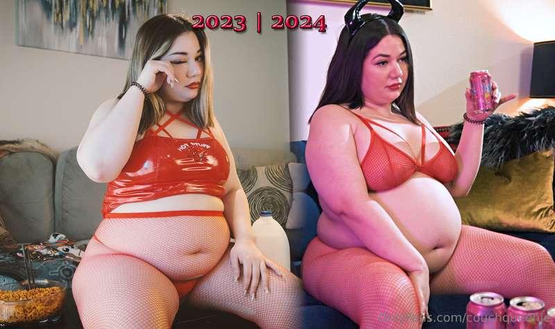 I wasn't even trying to gain between these two pics!