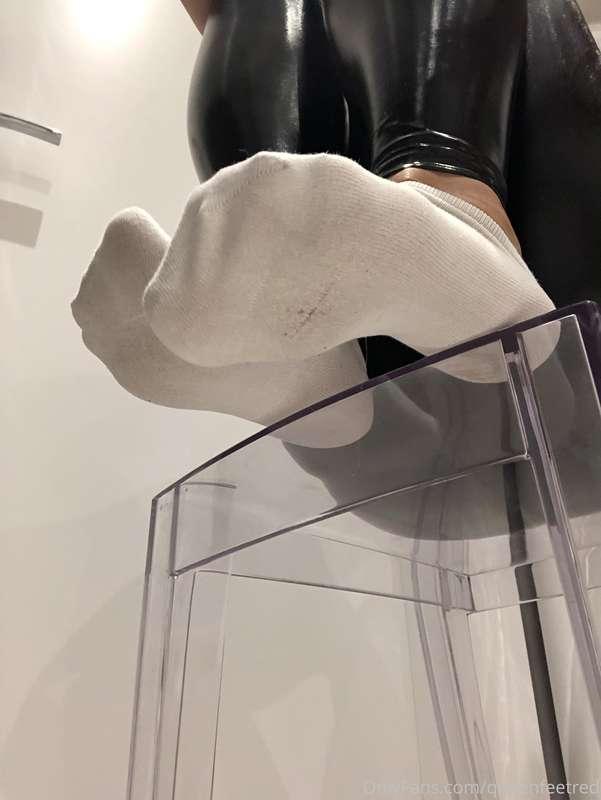 You like more latex leggins or white ankle socks?