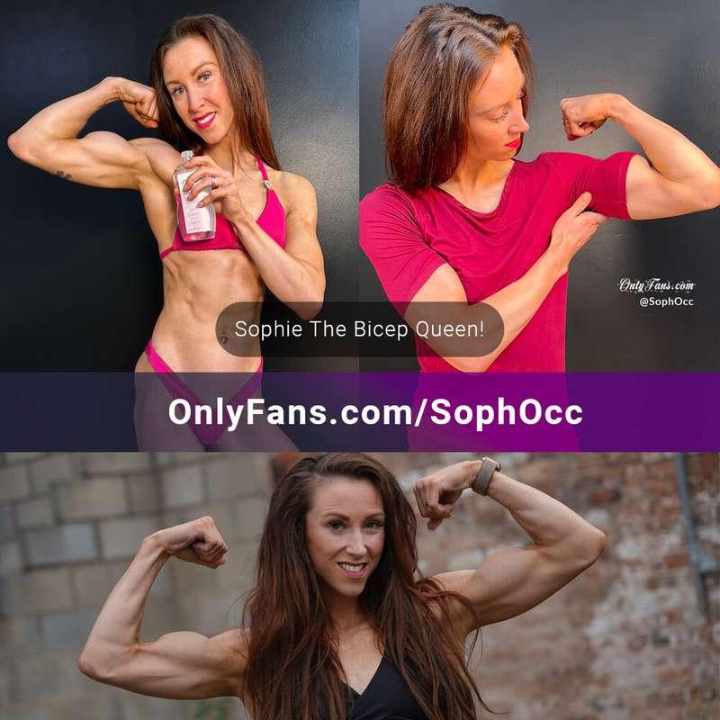 @sophocc has some of the best biceps! She is a very hot musc..