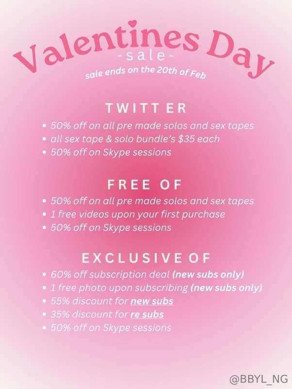 ***VALENTINES DAY SALE***
currently running a v-day sale on ..