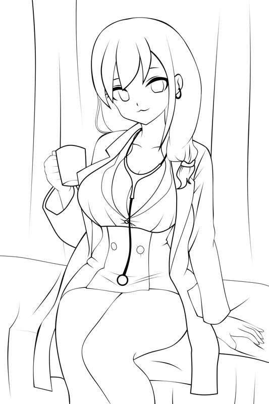 Doctor Kuusune WIP and lines