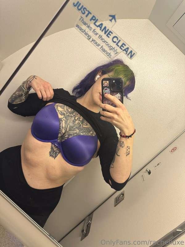 My boobies were hot! had to let them breathe on this plane! ..