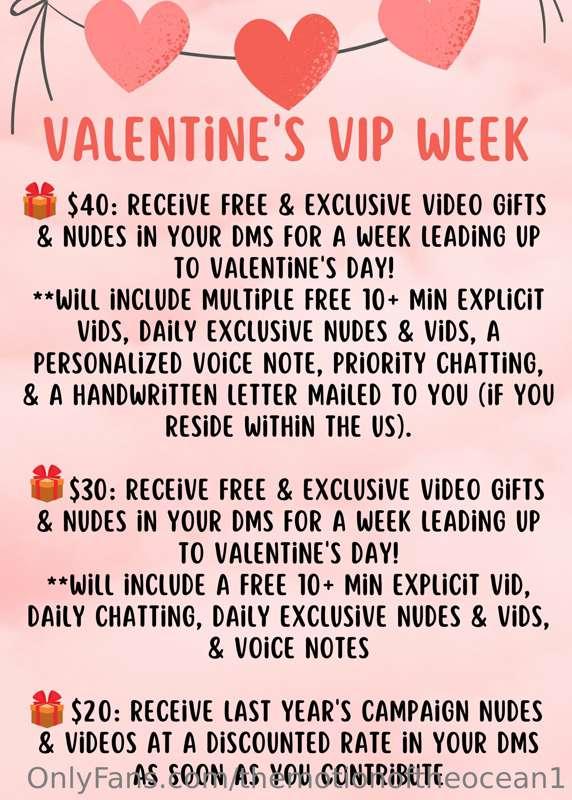 💕Valentine's Week GFE VIP Campaign 💕
Hi babe! It's about a m..