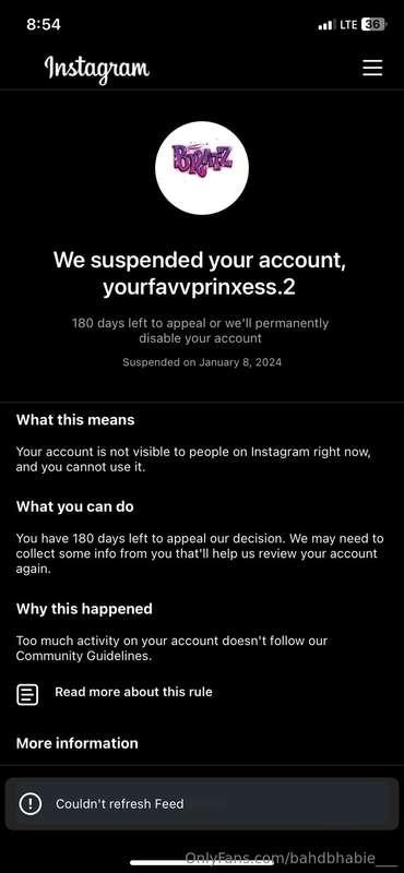 If you had me on ig my stuff got deleted .