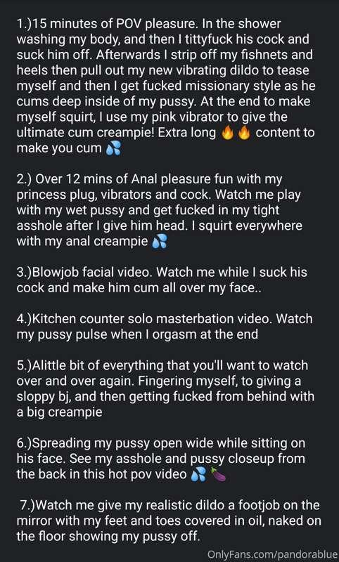 Now I'm offering a special of $5 a video 
1.) Scroll through..
