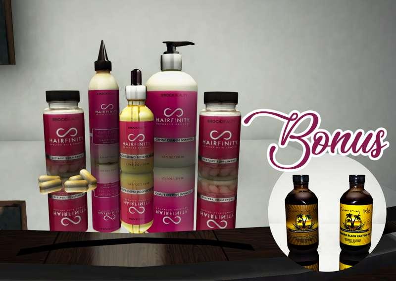 Hairfinity Deco Set + Bonus Black Castor Oil 