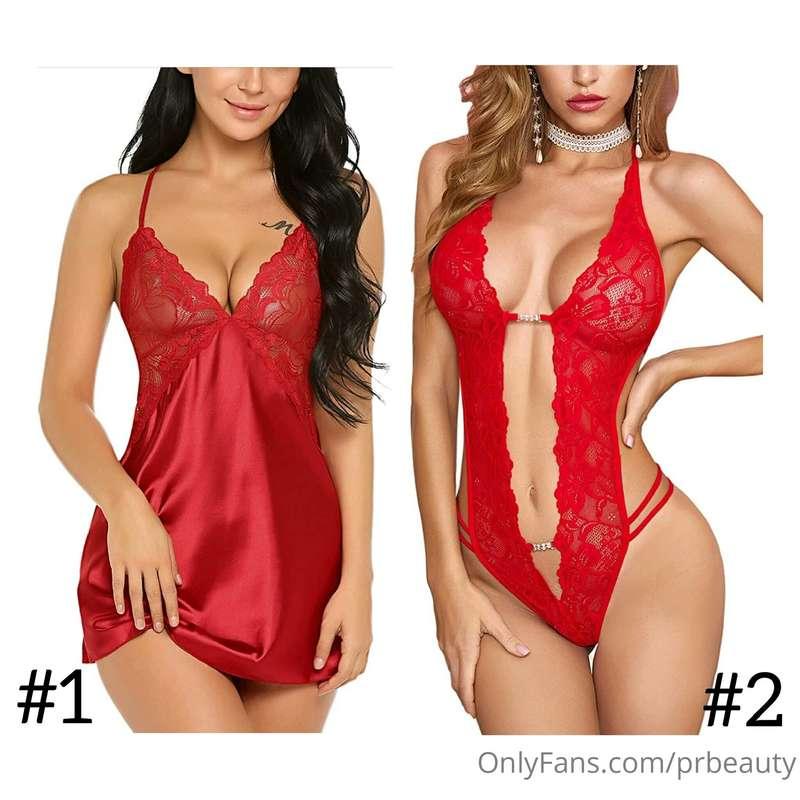 Which one would you like to see on me today baby?