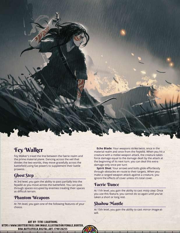 NEW RANGER SUBCLASS: Fey Walker