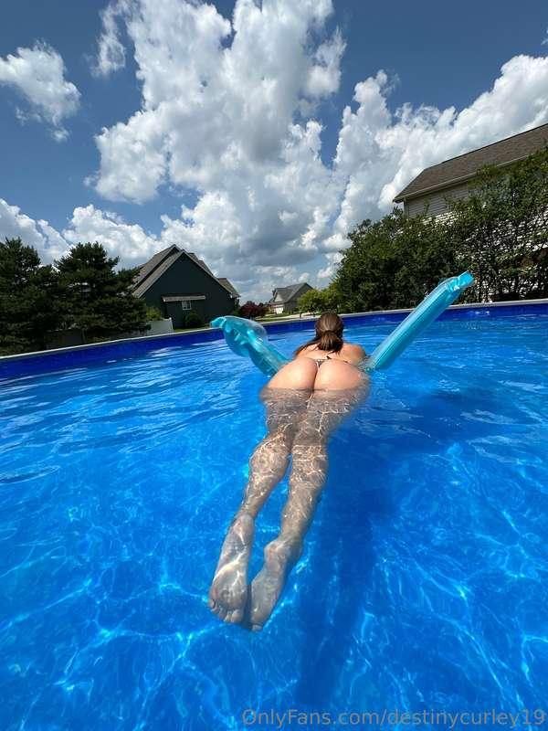 POV your view in the pool