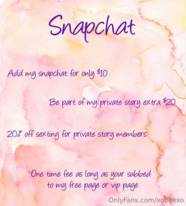 You asked so here it is…. Snapchat
Any questions just ask 😘