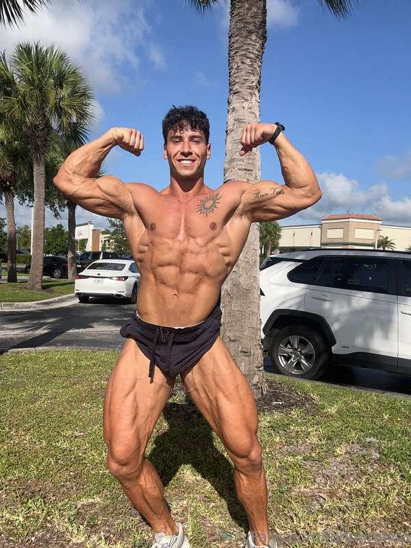 Had to flex my hot body in the parking lot in front of every..