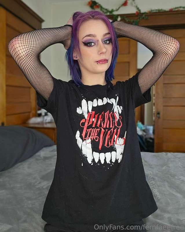 Fishnet top under my shirt