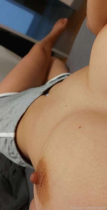Good afternoon from my perky nipple 🤍
