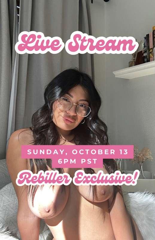 LIKE THIS POST SO I KNOW YOU SAW IT! I’m going LIVE this Sun..