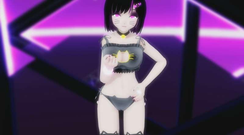 4K UHD 【MMD R-18】 腰振りダンス2020instillation - Kaat (neko underwear)