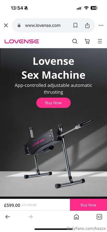 Hey guys! I really want this sex machine😍Anyone who tips tow..