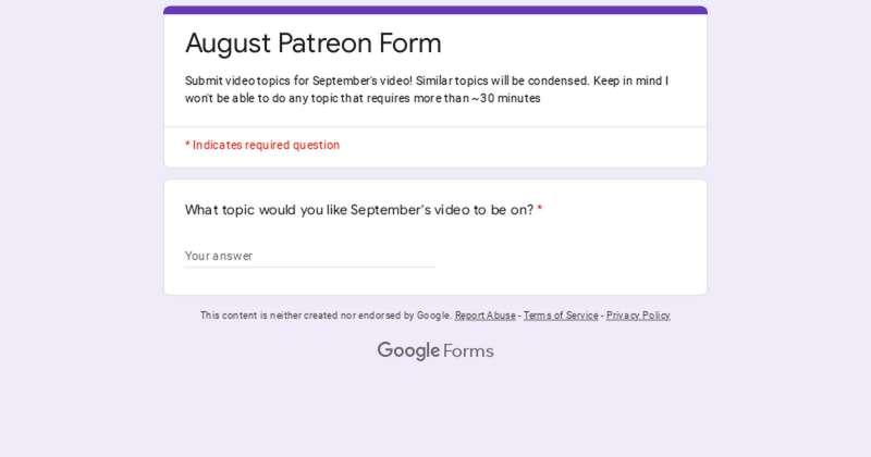October Video Topic Submission