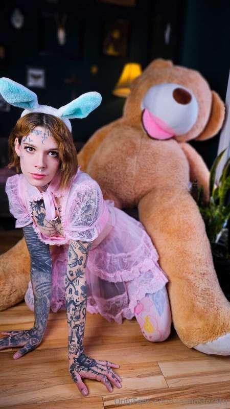  Sweet but fierce... caught between soft plush and sharp ink..