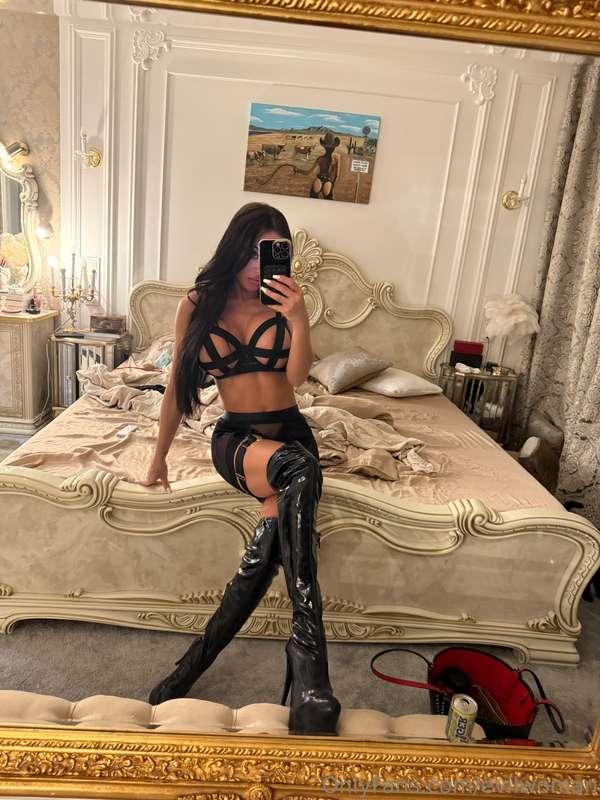 Worship my boots or I punish you hard! 