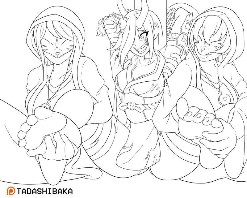 Cleansing An Evil Spirit [Blood Moon Katarina] [Lineart]