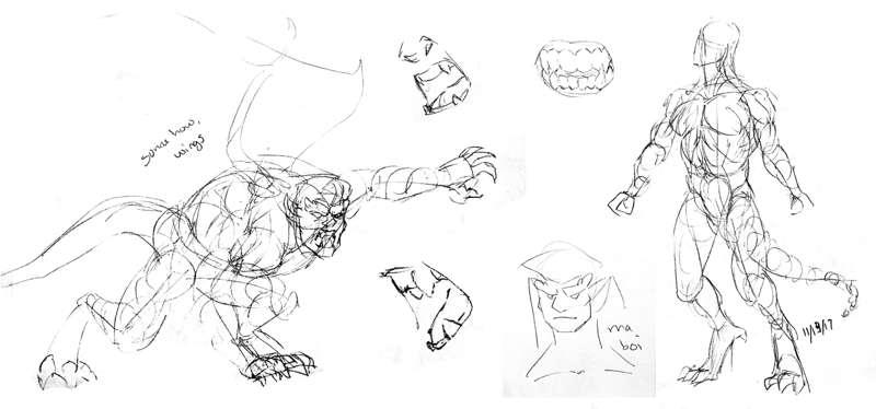 Gargoyles Sketches (Part 1!)