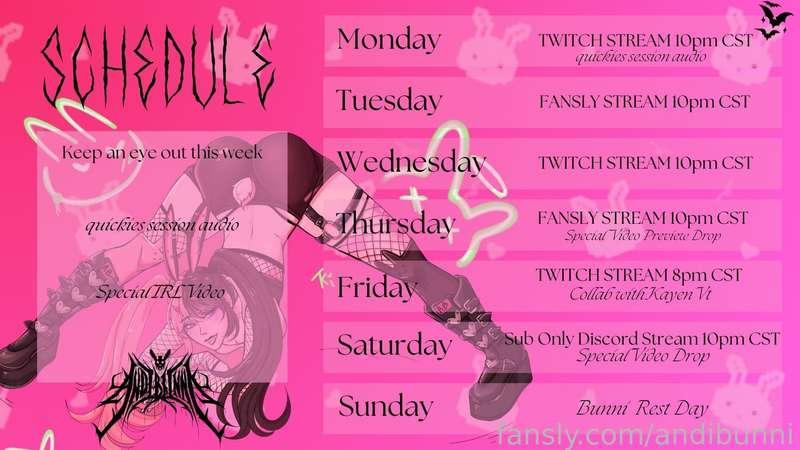 New schedule this week ^^ very very busy! 

We have a super fun sponsored hentai game stream Tuesday as well as my first twitch collab on Friday! It will be a very fun week! ^^

 🐰 [ #vr #lewdtuber #vtuber #tits #ass #solo #sub #fyp #foryou #hentai] 🐰
