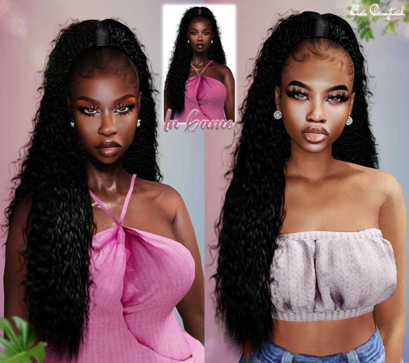Cici curly ponytail