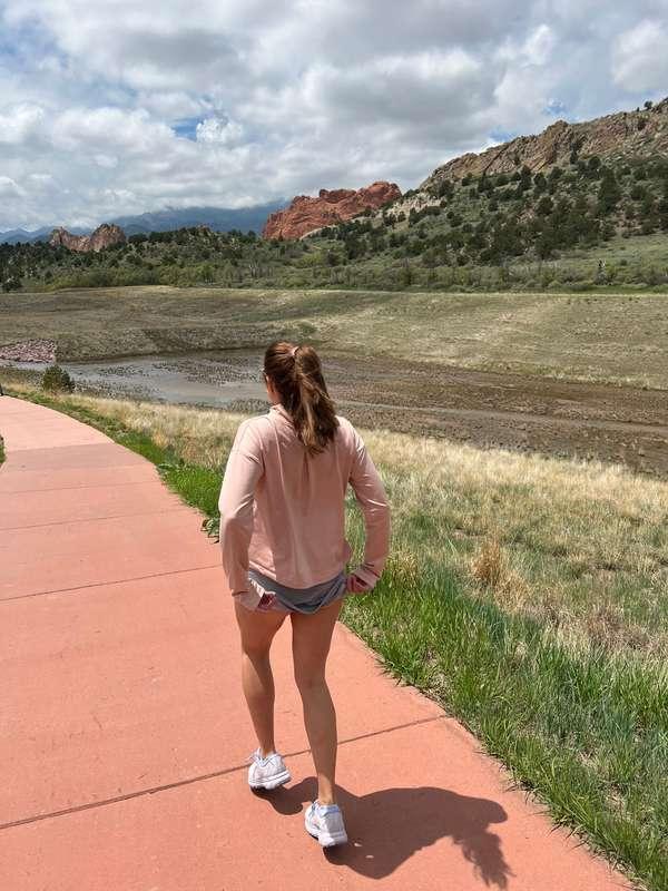 Some fun on a walk! People always could spot me naked if they looked! 