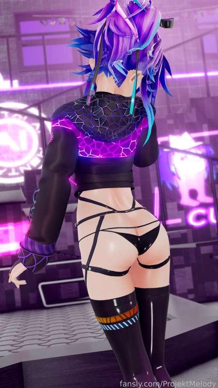 stahpppp i'm feeling really shy today,,, just look at me from the back instead, i'm blushing too hard &gt;///&lt;
 #vtuber #projektmelody #hentai #waifu #ass #butt #fyp
