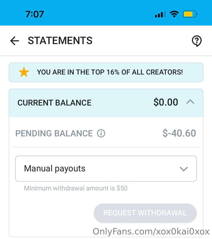 Onlyfans made a payout error months ago and my balance has b..