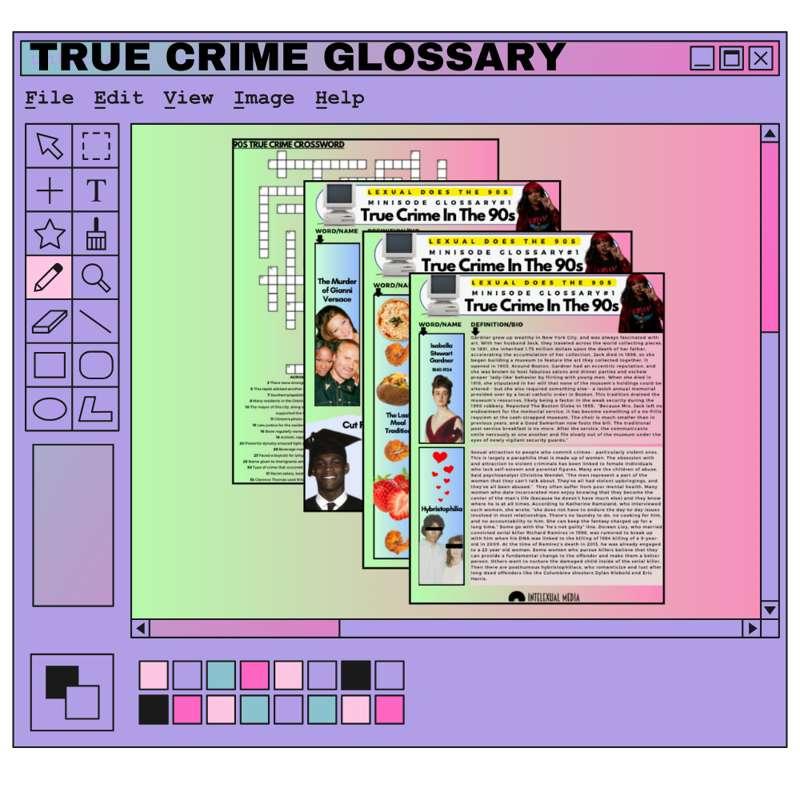 90s True Crime Glossary + Word Puzzle