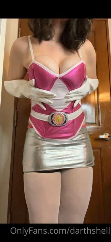 I love this pink power ranger corset, it’s so fun and sexy. ..