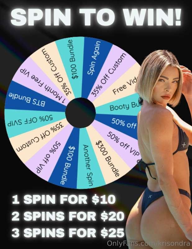 🔥 SPIN TO WIN BIG STARTS NOW!! 🔥 Let’s kick off the weekend ..