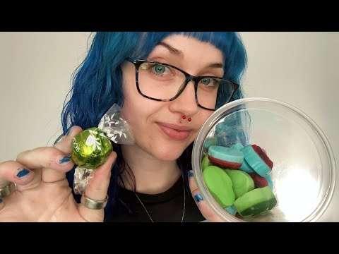 📣 EARLY ACCESS 📣 ASMR Eating Pistachio Lindor Chocolates And Gummy Candy 🍬