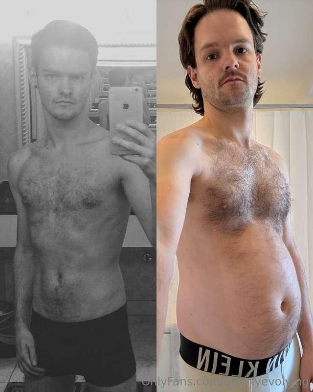 Because who doesn’t love a before and after? About 25lbs dif..