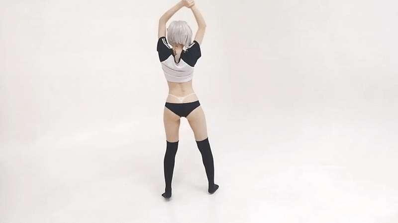Repeat after me! [GIF] Fitness lesson by Koneko Toujou ^^