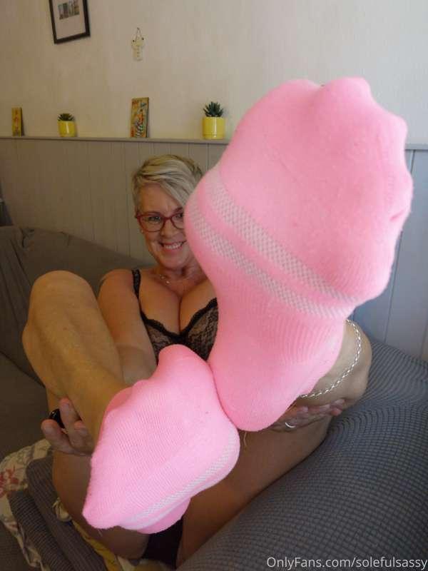 Sweaty socks they gotta come off! Press your face up against..