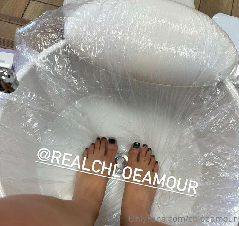 Getting a pedicure.  Can you guess what color I’m changing i..