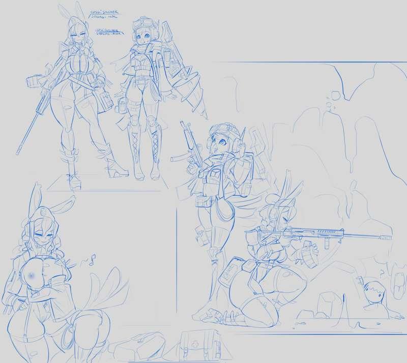 Fran And Chelly Starbound Adventures! - SKETCHES - Nov 18-19th