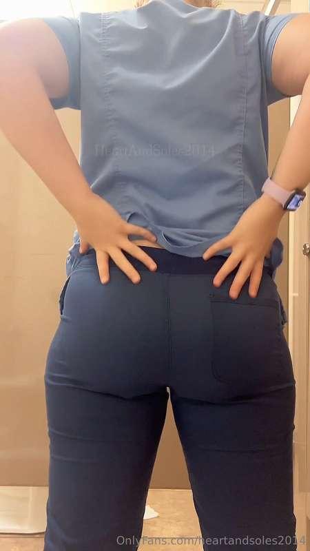 Scrubs, panties, or bare ass? 🍑