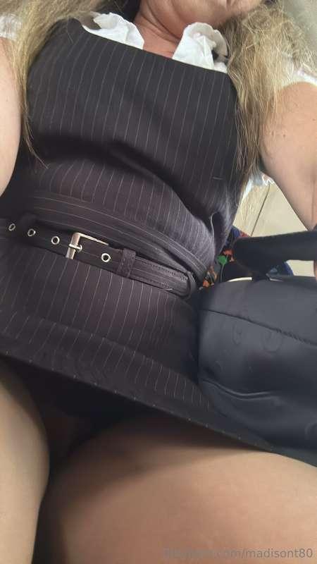 Would you sit on the back seat with me? 😈🚌👅