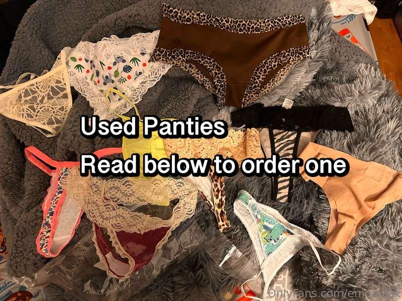 USED PANTIES 🩲Pick a pantie from the image, message me and t..