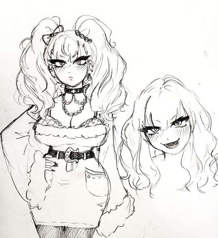 Aina Pigtails (Traditional/Sketch)