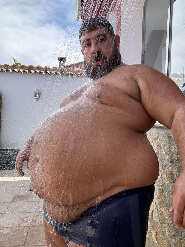 Fancy a shower with a big bear?