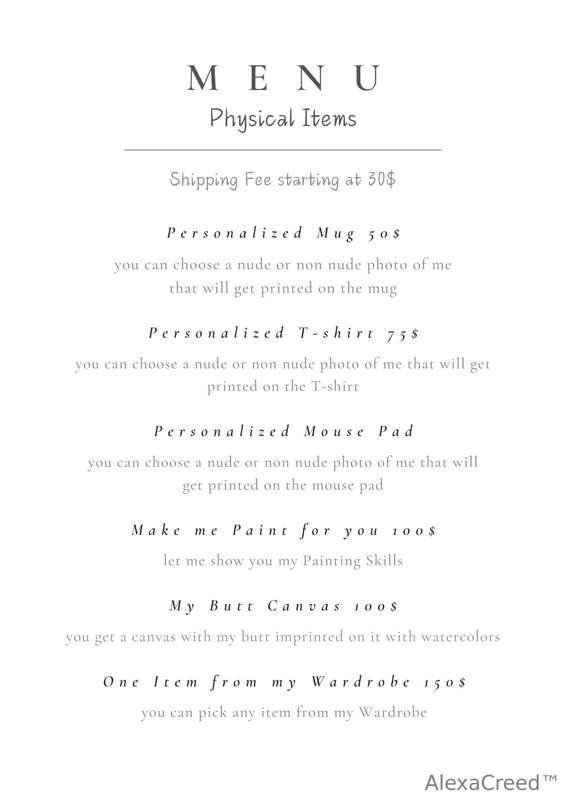 This is The Physical Items Menu. You can pick any item and h..