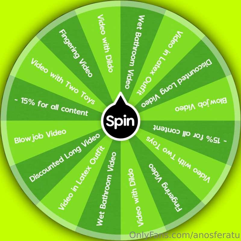 𝐒𝐩𝐢𝐧 𝐭𝐡𝐞 💚 ***WHEEL*** 💚
 
Let's try your luck 🤩 
Are you re..