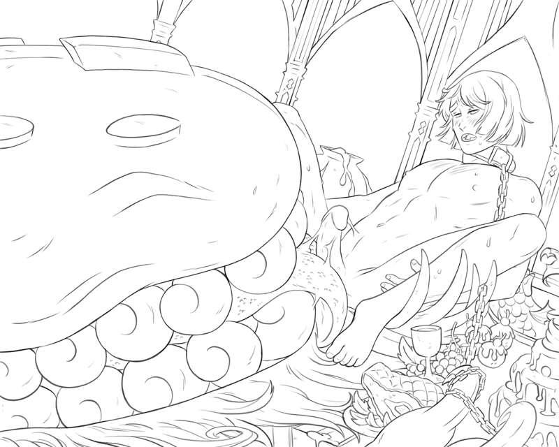 A different kinda banquet WIP (nsfw)